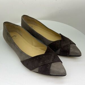 Amalfi by Rangoni Flats Loafers Dressy Shoes Brown Suede Career Brunch Date 11
